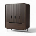 Houten kast met vier deuren en twee lades afmetingen 80 x 40 x 120cm