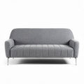 Grijze stoffen bank met stalen poten 180 x 80 x 70cm